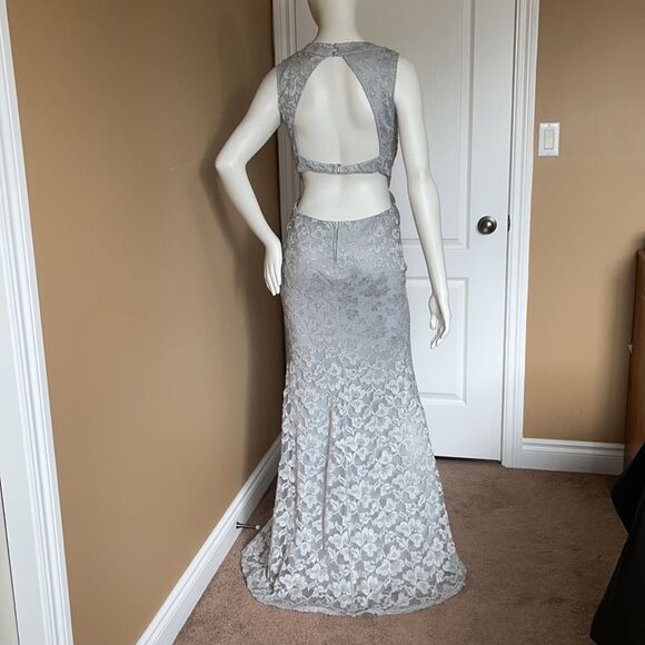 Grey long dress /Size L - Picture 7 of 12